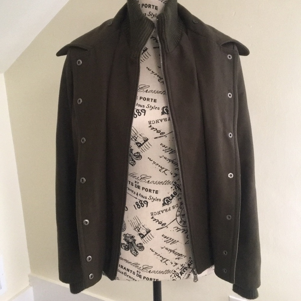 New York & Company Dark Green Bomber Jacket EUC